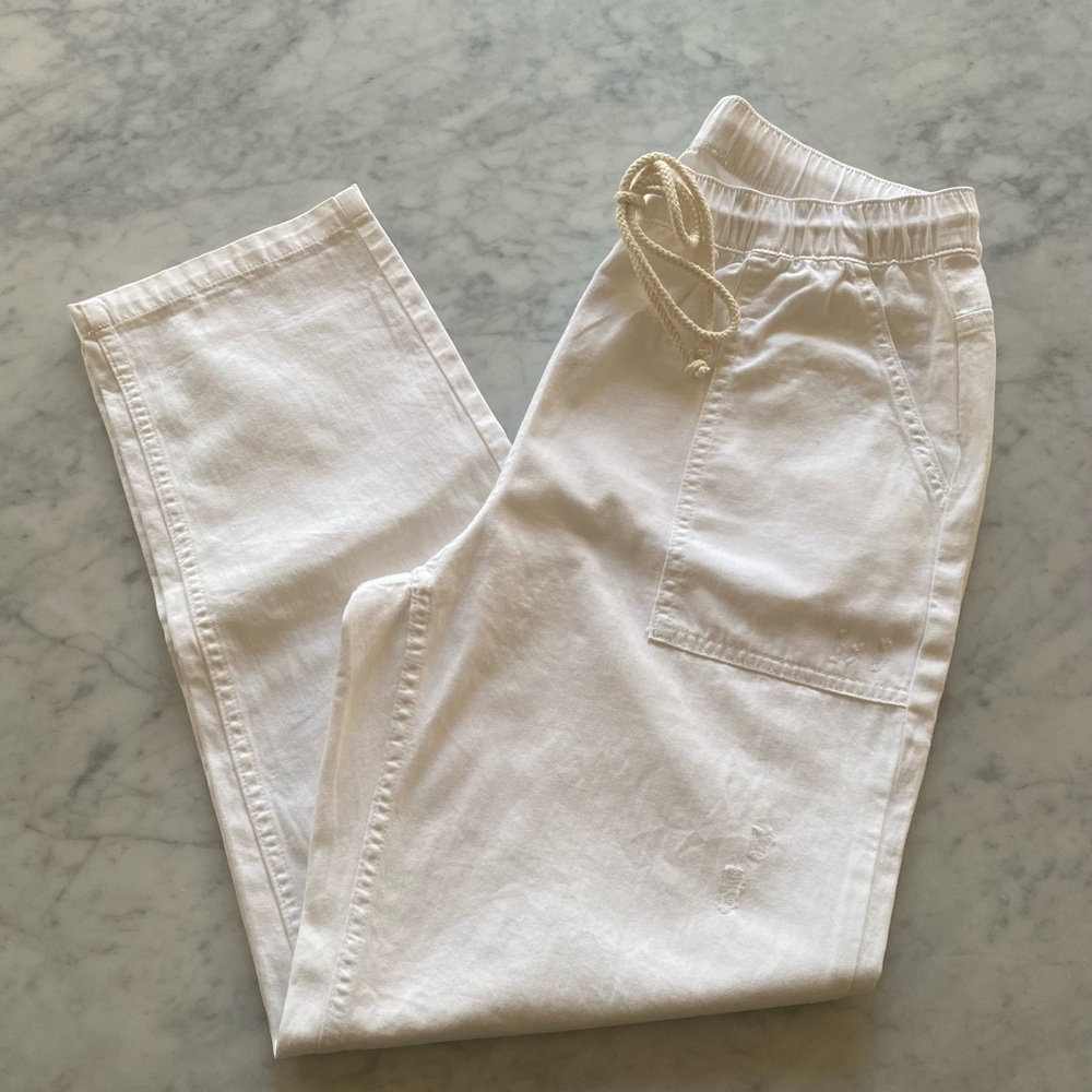 Aerie White Relaxed Drawstring Pants